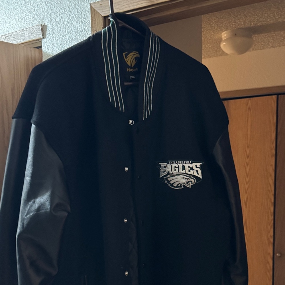 Philadelphia Eagles Black Varsity Jacket